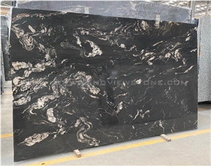 Titanium Black Dolomite Snow Matrix Granite Tiles