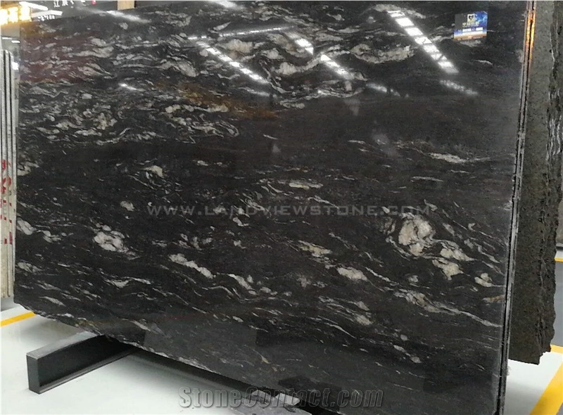 Titanium Black Dolomite Snow Matrix Granite Tiles