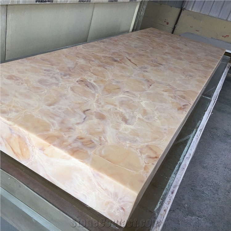 Backlit Artificial Decorative Alabaster Stone