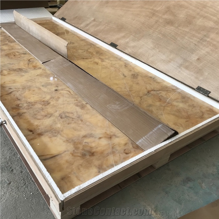Backlit Artificial Decorative Alabaster Stone