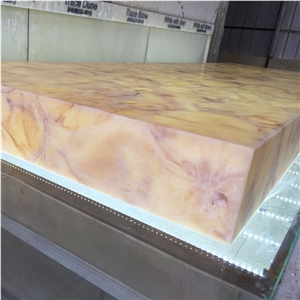 Backlit Artificial Decorative Alabaster Stone