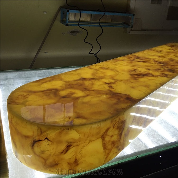 Backlit Artificial Decorative Alabaster Stone