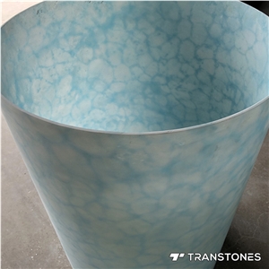 Translucent Blue Honed Faux Onyx Column Sheet