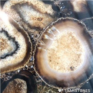 Translucent Brown Agate Shower Wall Panel