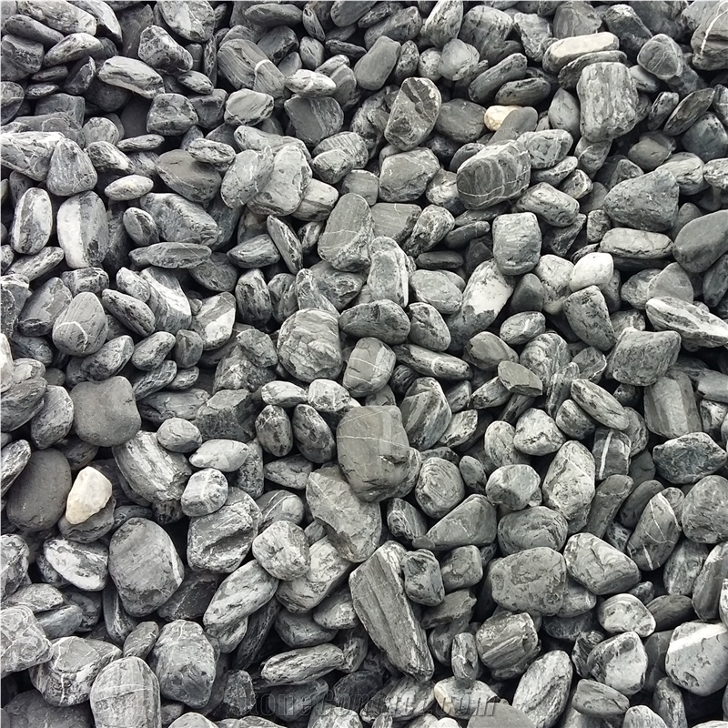 Natural Black Color Pebble River Stone