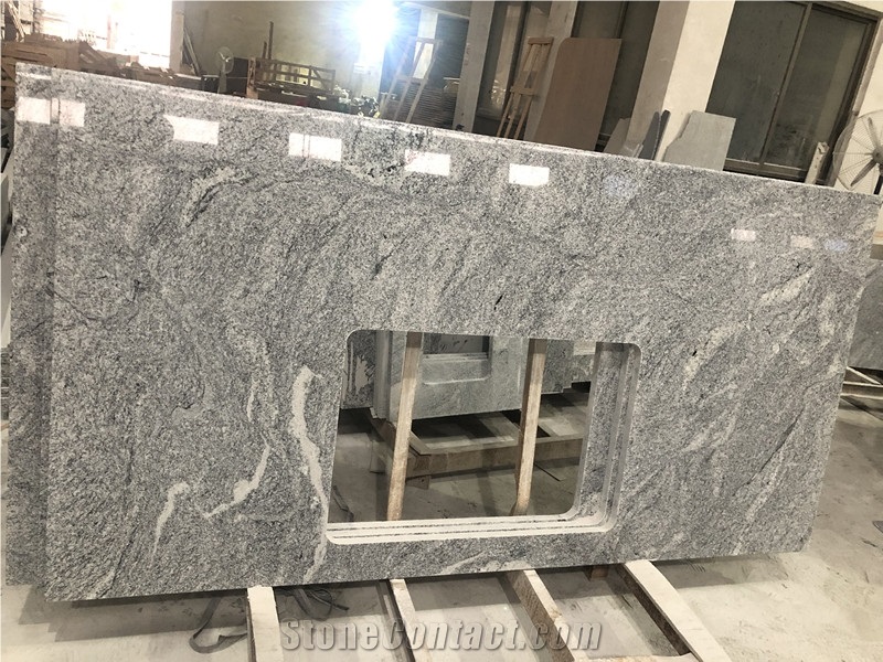 China Juparana Grey Granite Kitchen Countertops