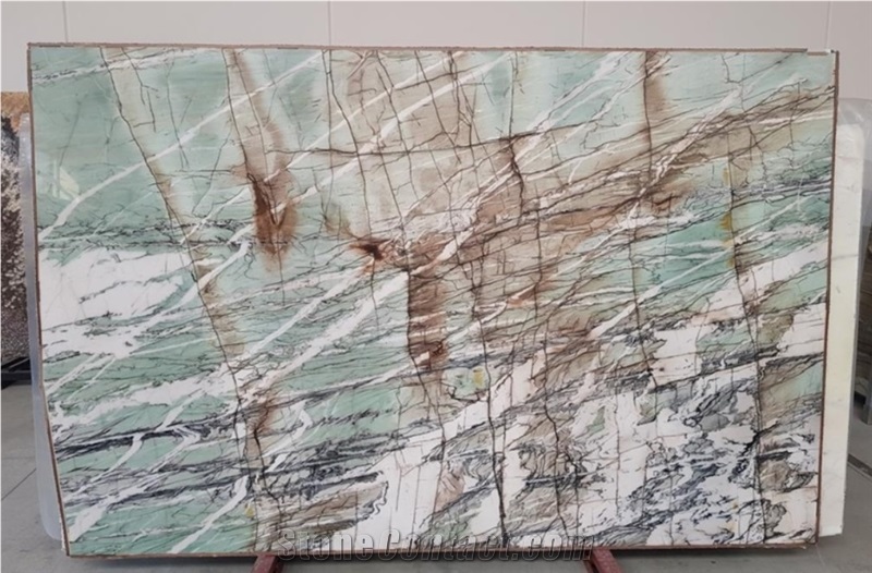 Cristallo Tiffany Quartzite - Tiffany Crystal Turquoise Quartzite Slabs