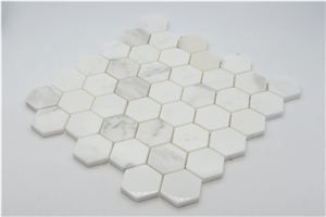 Bianco Carrara White Marble Mosaic Hexagon Mosaic
