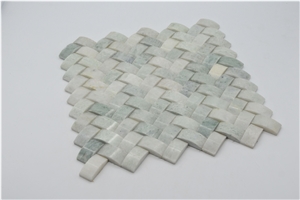 Bread Style Green Marble Mosaic Tile