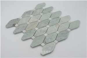 Green Long Hexagon Marble Mosaic