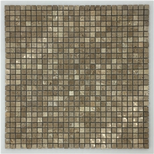 Small Square Brown Marble Mosaic Tiles