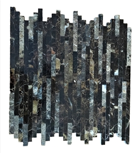 Strip Beige Marble Mosaic Tiles