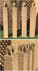 Antique Small Columns Landscape Stone Post