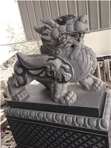 Black Stone Pi Xiu Garden Outdoor Granite Statue Black Stone Pi Xiu Garden Outdoor Granite Statue