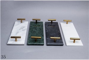 Marble Metal Handle Tray Single Rod Jewelry Box Marble Metal Handle Tray Single Rod Jewelry Box