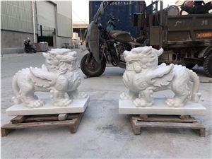Marble Pi Xiu Animal Outdoor Stone Statue