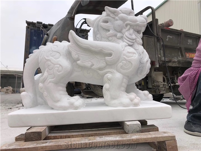 Marble Pi Xiu Animal Outdoor Stone Statue