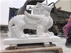 Marble Pi Xiu Animal Outdoor Stone Statue