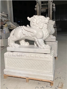 Marble Pi Xiu Animal Outdoor Stone Statue
