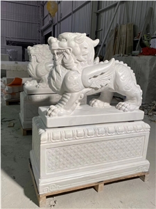 Marble Pi Xiu Animal Outdoor Stone Statue