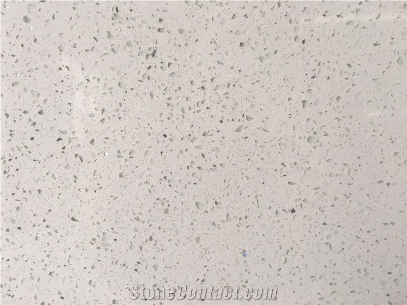 Artificial White Sparking Quartz Stone Countertops