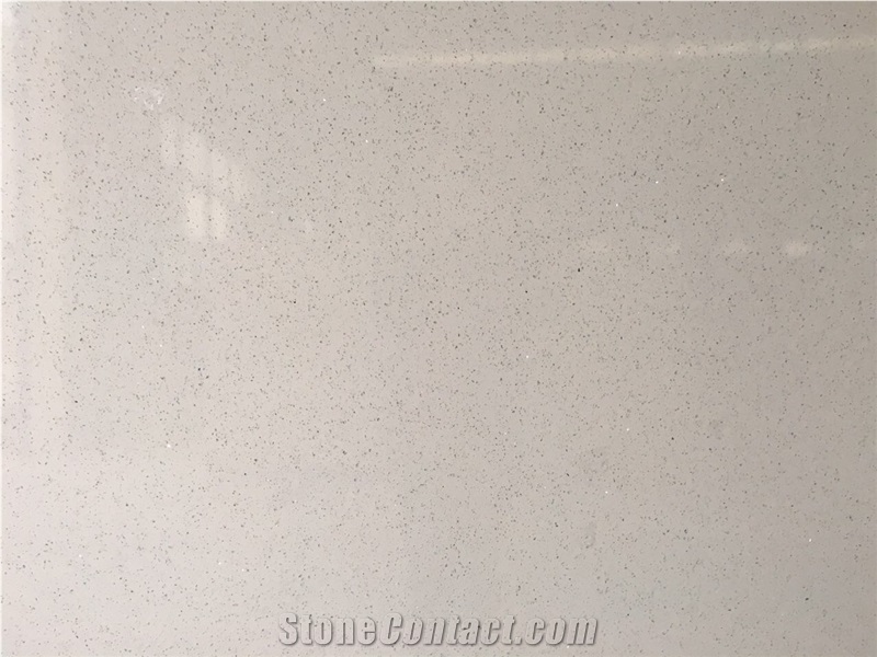 Artificial White Sparking Quartz Stone Countertops