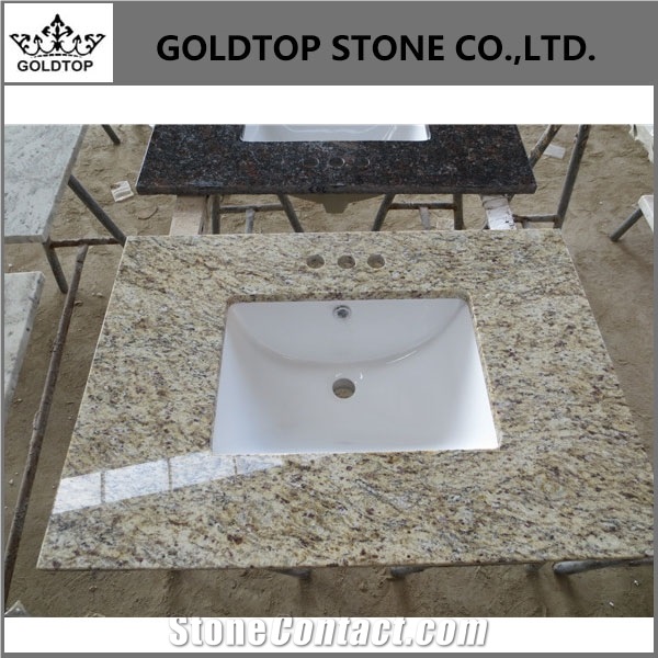 Brazil Giallo Ornamental Natural Granite Vanity