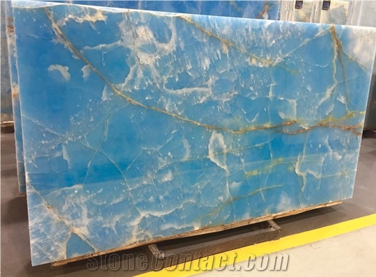 China Blue Onyx Floor Wall Tiles Slabs