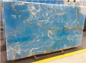 China Blue Onyx Floor Wall Tiles Slabs