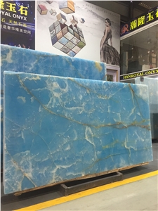 China Blue Onyx Floor Wall Tiles Slabs