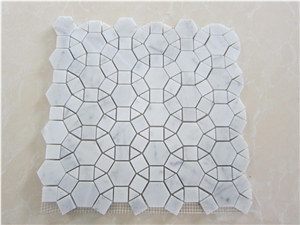 China Carrara Marble Mosaic Wall Floor Tiles