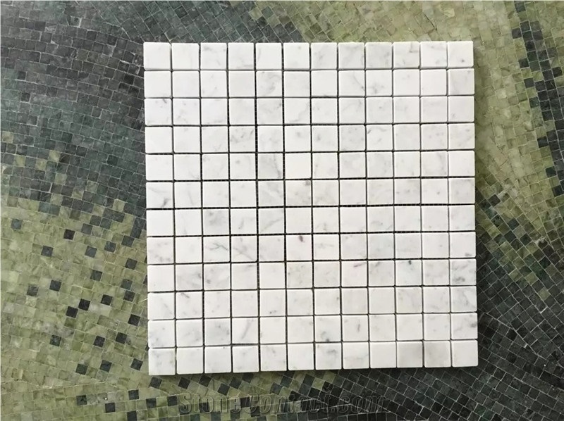 China Carrara Marble Mosaic Wall Floor Tiles