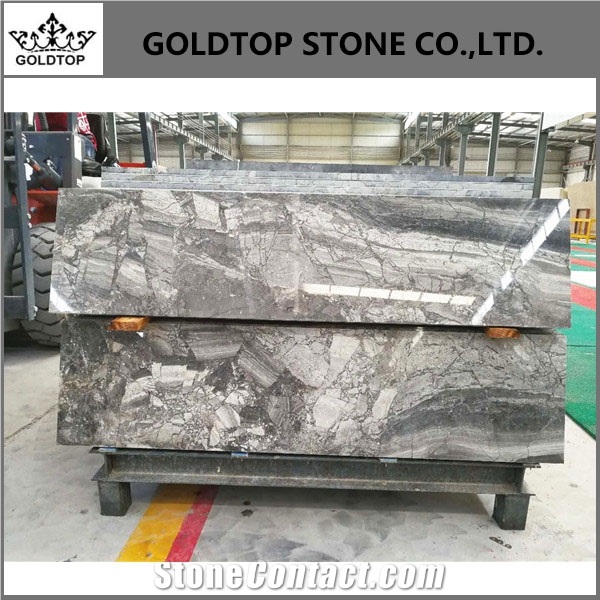 Milky Grey Polished Slabs Marble Tiles