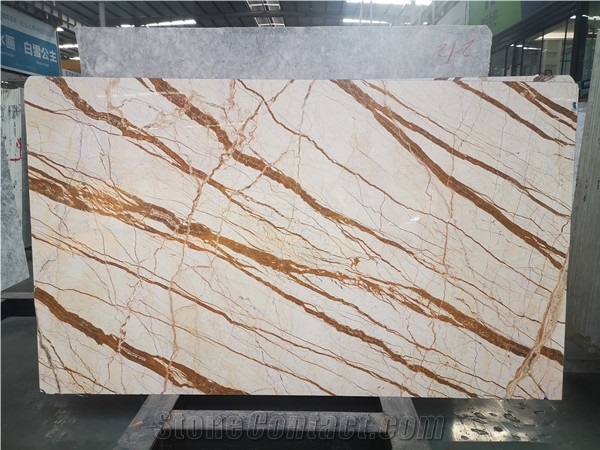 Sofitel Gold Marble Slabs Wall Floor Tiles