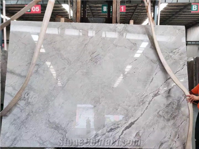 Super White Quartzite Grey Slabs or Tiles Covering
