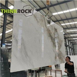 White Marble Slabs Laminated Honeycomb Panels