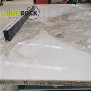 White Marble Slabs Laminated Honeycomb Panels