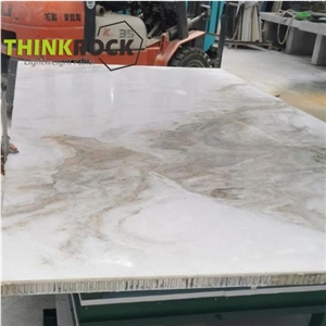 White Marble Slabs Laminated Honeycomb Panels
