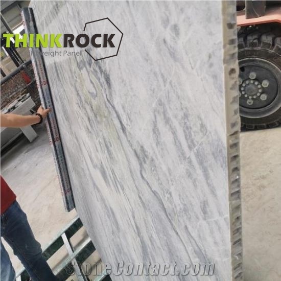 White Marble Slabs Laminated Honeycomb Panels