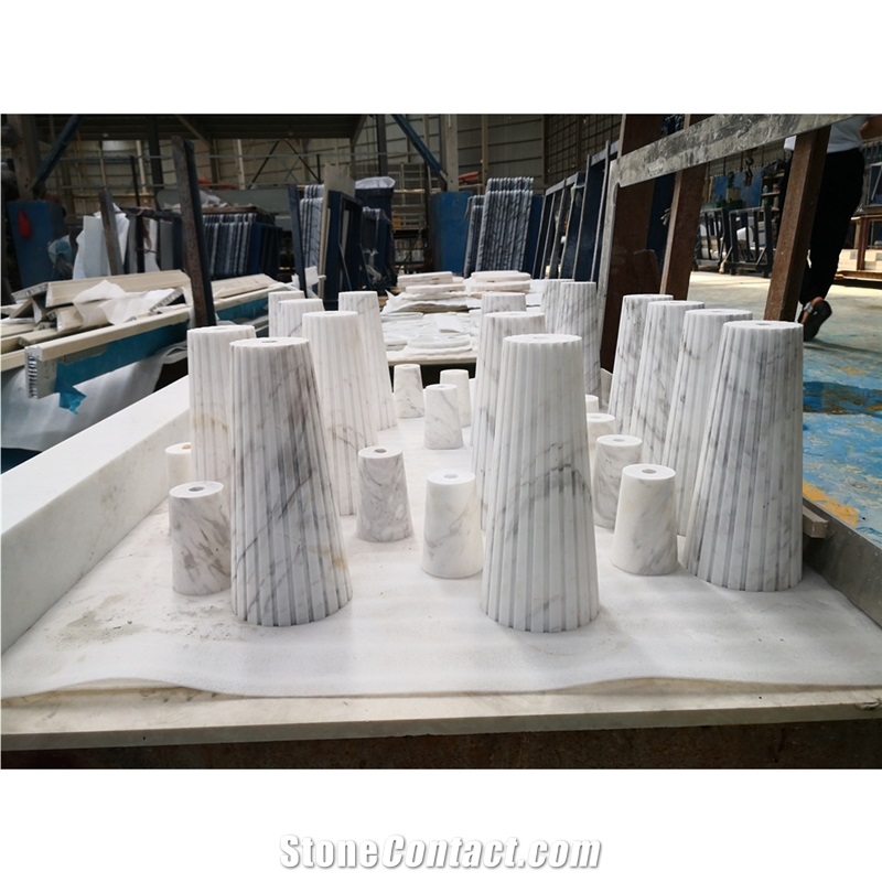 Twilight White Marble Lamp Holder