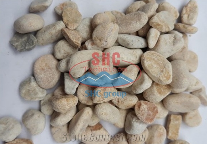 Yellow Tumbled Pebble Stone for Decoration