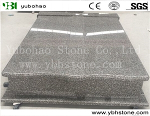 Polished Pink Granite Double Monuments Of European