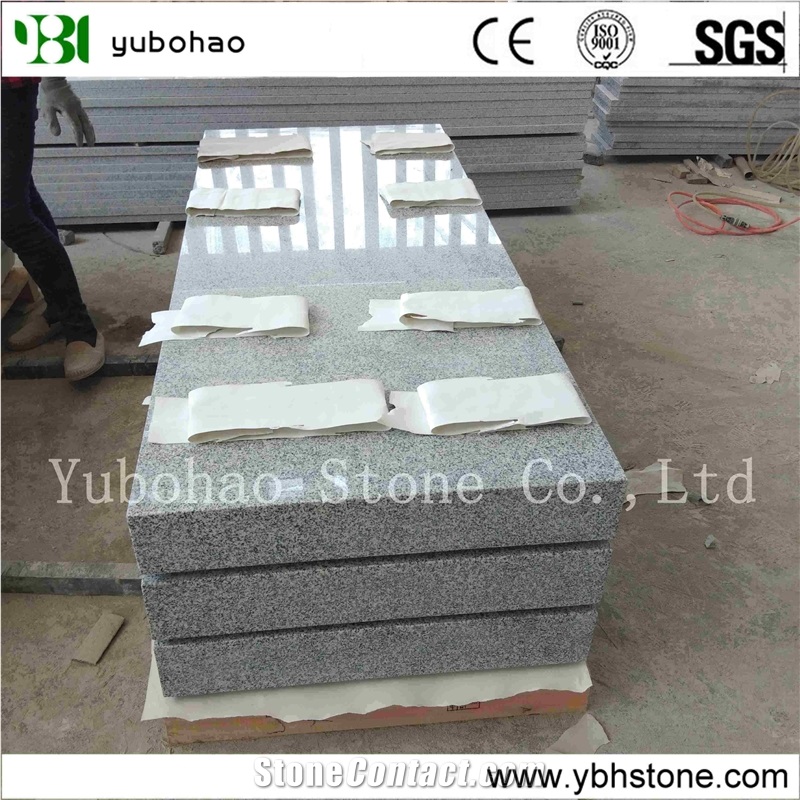 Sesame White/Polished Granite Single Tombstone