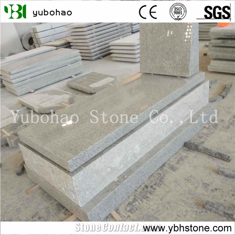 Sesame White/Polished Granite Single Tombstone