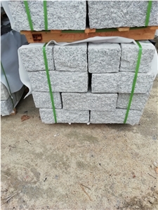 Bianco Crystal Granite Pineappled Faced Curbstone