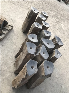 Black Basalt Water Pillar Fountain Basalt Column