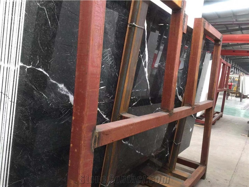 Black Marble Look,Nano Crystallized Glass Slab