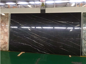 Black Marble Look,Nano Crystallized Glass Slab