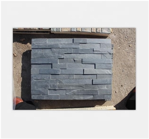 Black Quartzite Slate Wall Cladding Stone Panels