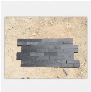 Black Quartzite Slate Wall Cladding Stone Panels